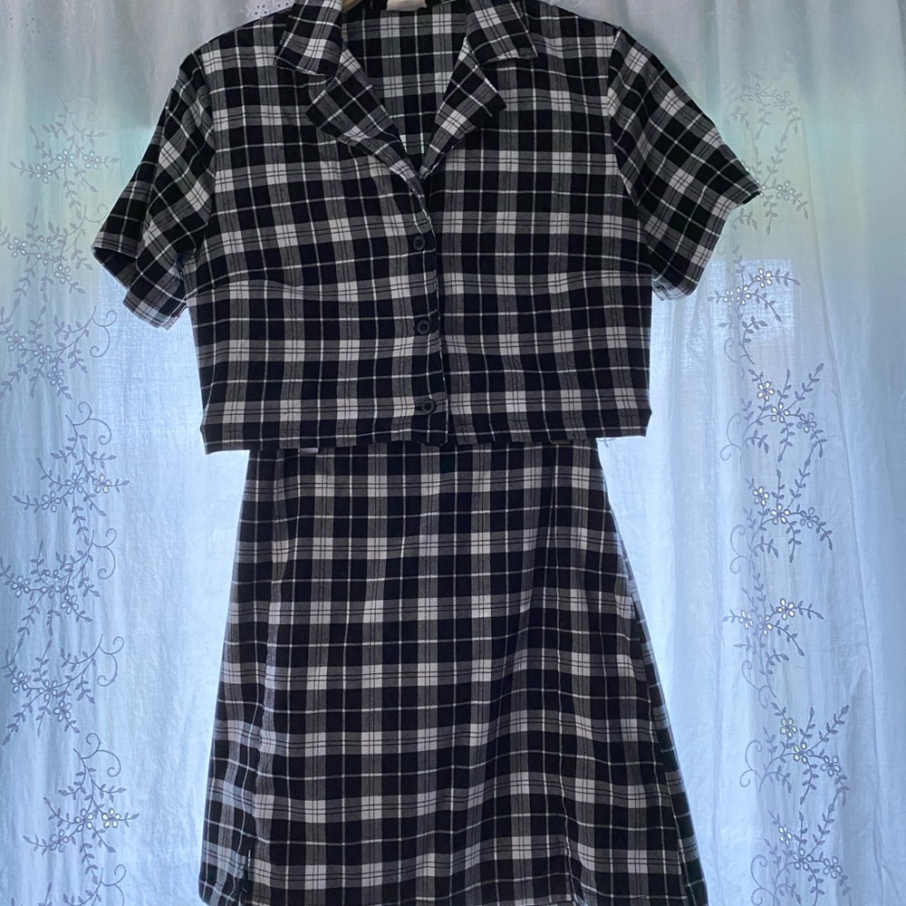 Plaid Pacsun two piece outfit